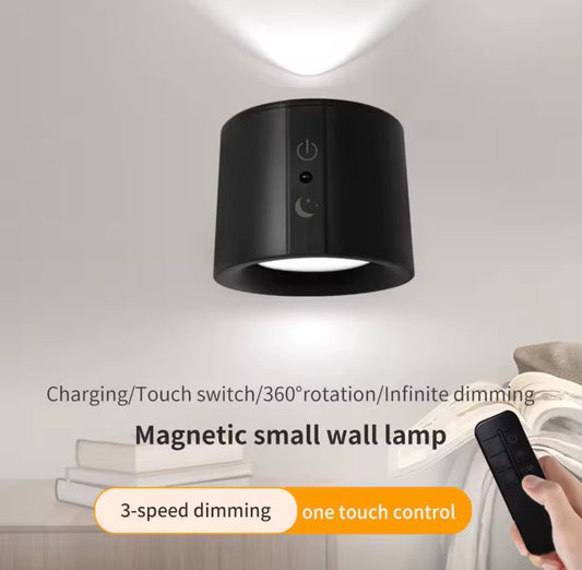 Lampe murale Led Double tête, commande tactile, télécommande rotative à 360 degrés, Recharge USB, veilleuse Portable sans fil pour chambre à coucher, lampe de lecture