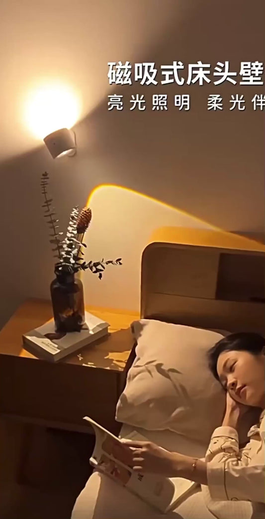 Lampe murale Led Double tête, commande tactile, télécommande rotative à 360 degrés, Recharge USB, veilleuse Portable sans fil pour chambre à coucher, lampe de lecture